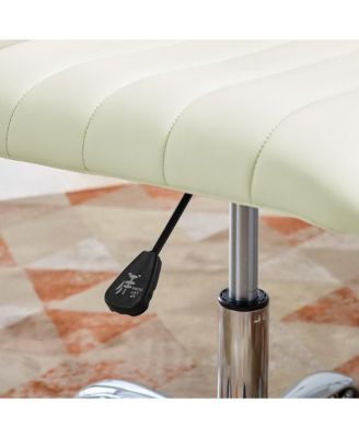  Ripple Armless Mid Back Vinyl Office Chair