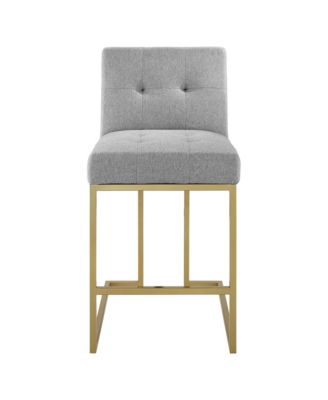  Privy Stainless Steel Upholstered Fabric Counter Stool