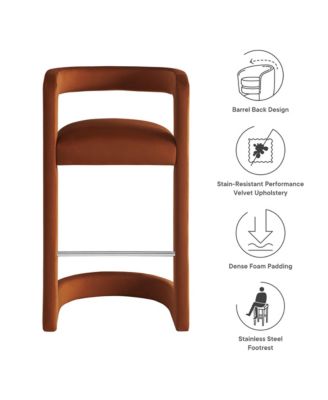  Winslow Performance Velvet Bar Stool