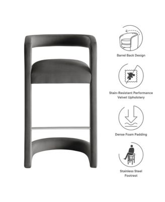  Winslow Performance Velvet Bar Stool