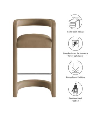  Winslow Performance Velvet Bar Stool