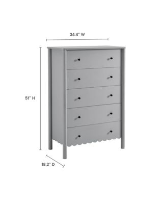 Emmeline Scalloped 5-Drawer Chest