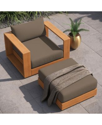 Tahoe Outdoor Patio Powder-Coated Aluminum Armchair, Set of 2