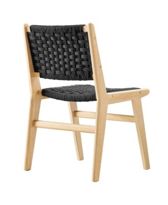 Saoirse Woven Rope Wood Dining Side Chair, Set of 2