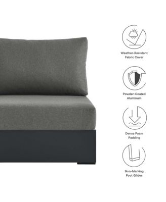 Tahoe Outdoor Patio Powder-Coated Aluminum Modular Armless Chair