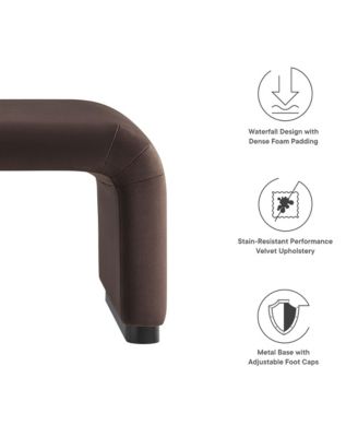 Koda Performance Velvet Waterfall Ottoman