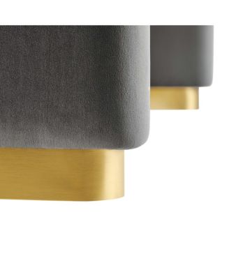 Koda Performance Velvet Waterfall Ottoman