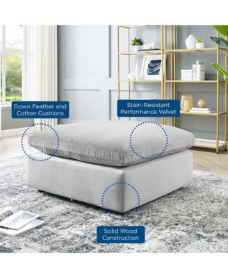  Commix Down Filled Overstuffed Performance Velvet Ottoman