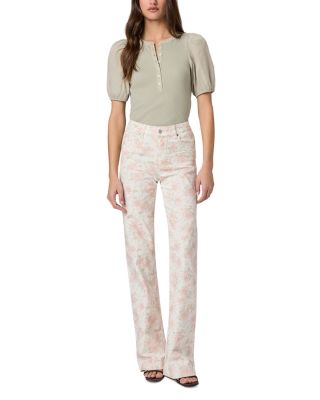 Leenah High Rise Wide Leg Jeans in Bouquet