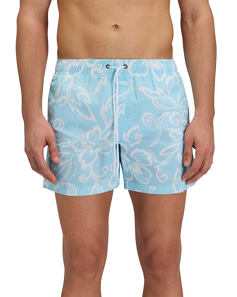 Sundek 5 Floral Rainbow Stripe Board Shorts
