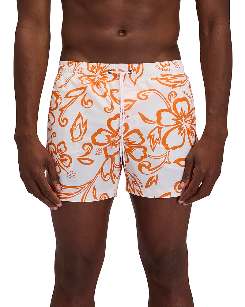 Sundek 5 Floral Rainbow Stripe Board Shorts