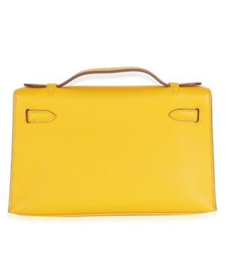 Kelly Pochette Leather Handbag