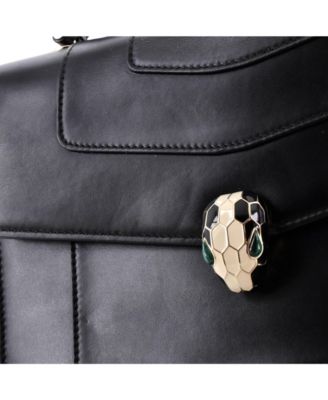 Medium Serpenti Forever Top Handle Bag Leather