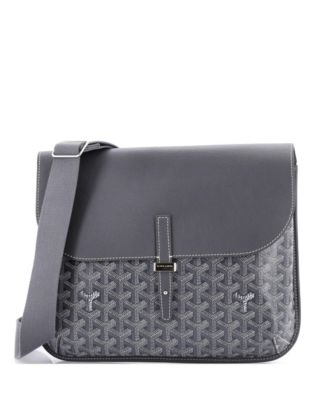 Coursier Messenger Bag Coated Canvas and Leather