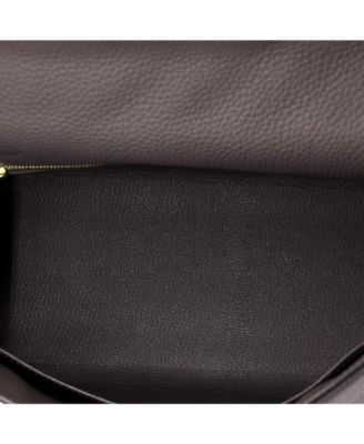 Kelly 28 Handbag Grey Togo with Gold Hardware