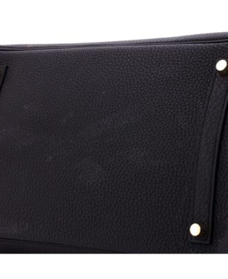 Birkin 35 Handbag Black Clemence with Gold Hardware