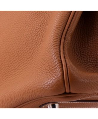 Birkin 35 Handbag Brown Togo with Palladium Hardware