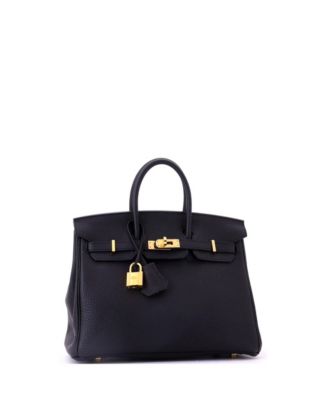Birkin 25 Handbag Black Togo with Gold Hardware