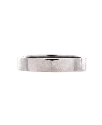  4mm C de Cartier Wedding Band Ring Platinum