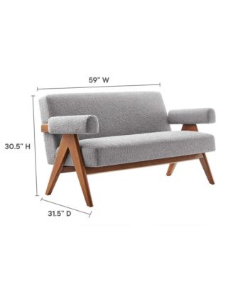 Lyra Boucle Fabric Loveseat