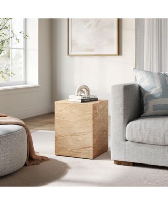 Jordana Square Plinth Indoor - Outdoor Patio Concrete Side Table