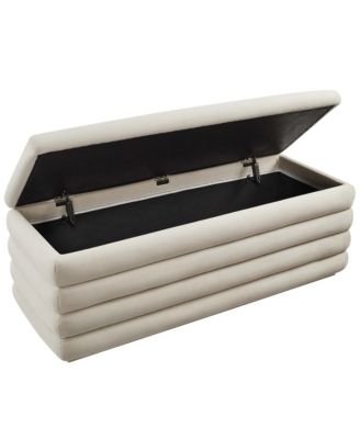 Mezzo Upholstered Performance Velvet Storage Bench