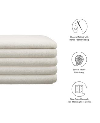 Mezzo Boucle Upholstered Storage Bench