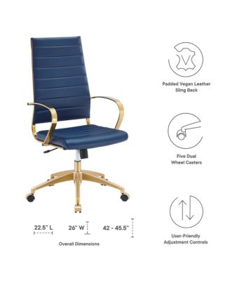 Jive Gold Stainless Steel Highback Office Chair