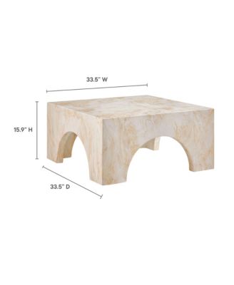 Valen Indoor - Outdoor Patio Arched Concrete Coffee Table