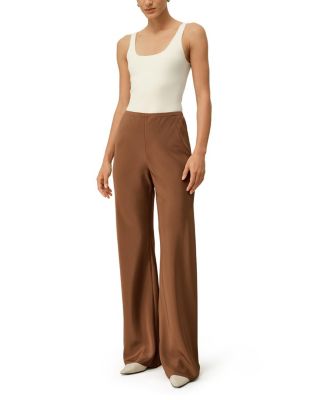  Bias Cut Straight Leg Silk Pants
