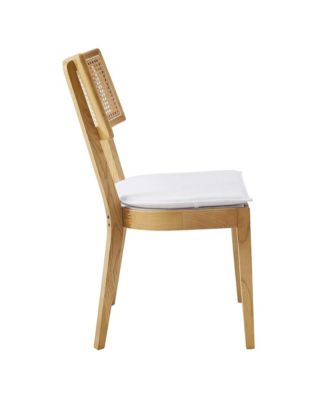 Caledonia Fabric Upholstered Wood Dining Chair, Set of 2