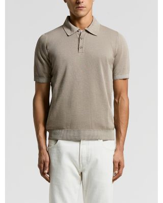 Regular Fit Cotton Linen Polo Sweater