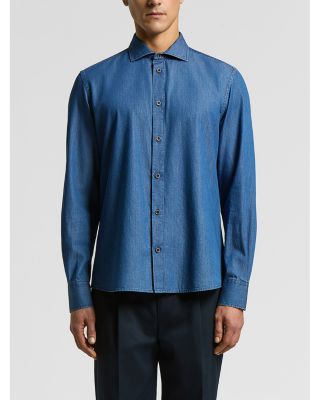 Regular Fit Chambray Dress Shirt