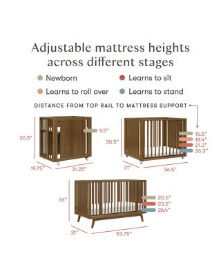 Palma 8 in  Convertible All-Stages&reg; Crib with Bassinet & Toddler Bed Kits