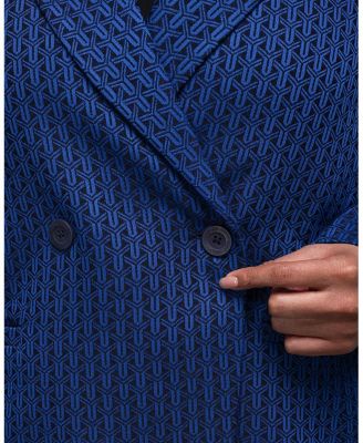  Plus The Empower Jacquard Double Breasted Blazer