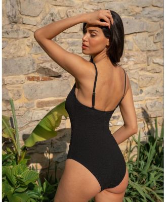 Taylor Lace-Up Underwire One-Piece Swimsuit in Eco Texture