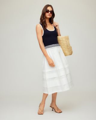 Thea Contrast Midi Dress