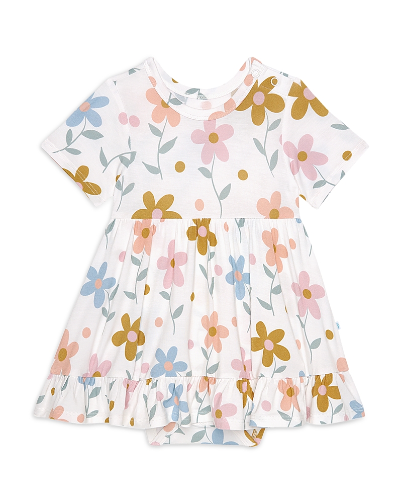 Posh Peanut Girls' Daisy Ruffled Twirl Bodysuit Dress - Baby