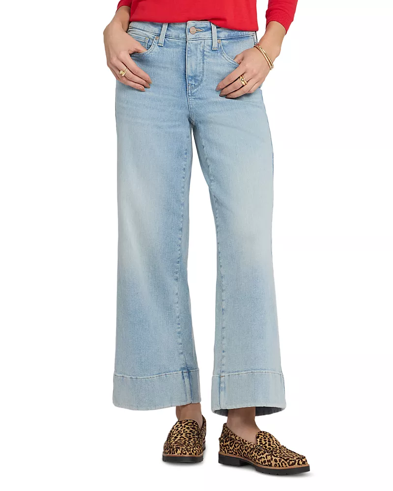 Nydj Teresa High Rise Wide Leg Ankle Jeans in Keys View