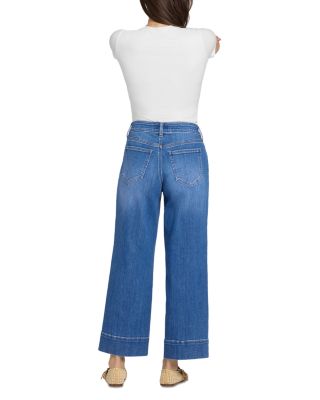 Teresa High Rise Wide Leg Ankle Jeans in Blue Paradise