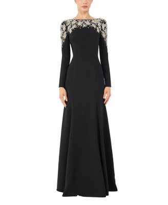  Kelly Embellished Long-Sleeve Maxi Dress