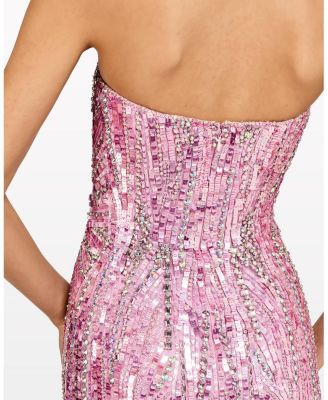  Euphoria Sequin-Embellished Strapless Dress