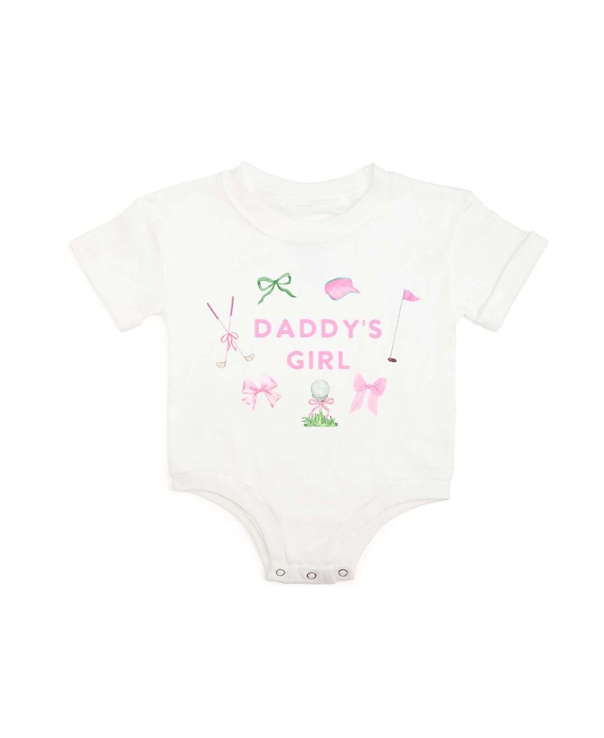 Sweet Wink Girls' Daddy's Girl Golf Icon Short Sleeve Romper - Baby