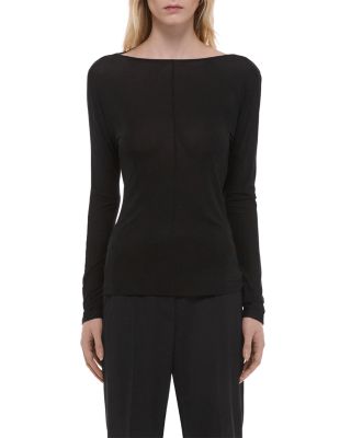 Cowl Back Long Sleeve Top