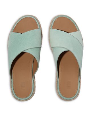 Women's Suede Espadrille Platform Sandals