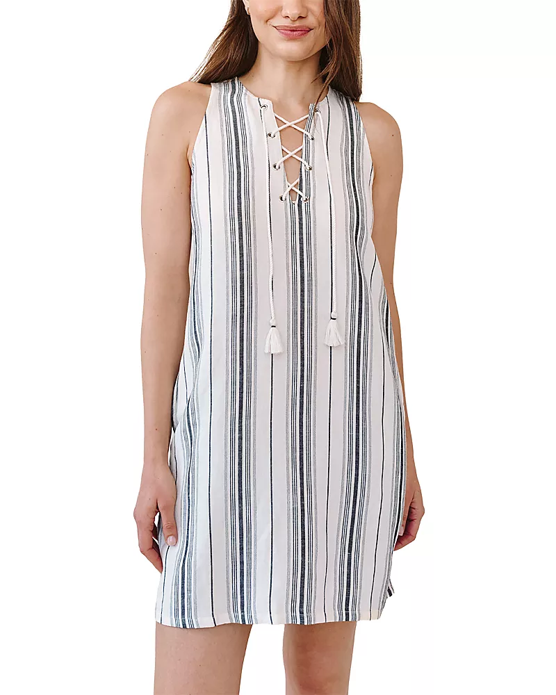Bella Dahl Sleeveless Lace Up Mini Dress