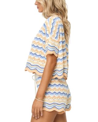 Sunchaser Scalloped Cover Up Crop Top & Sunchaser Scalloped Cover Up Shorts