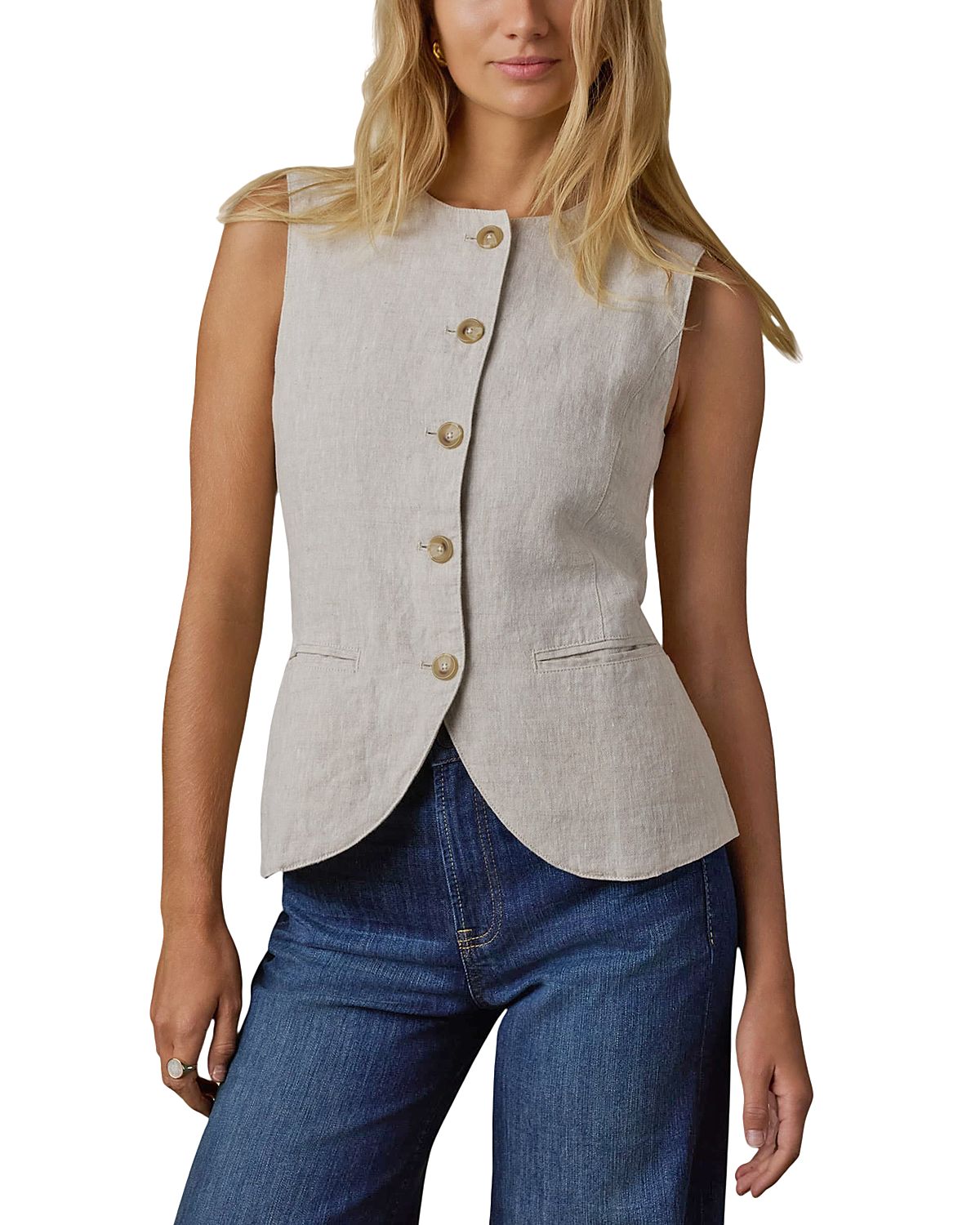 Faherty Sun Strider Linen Vest