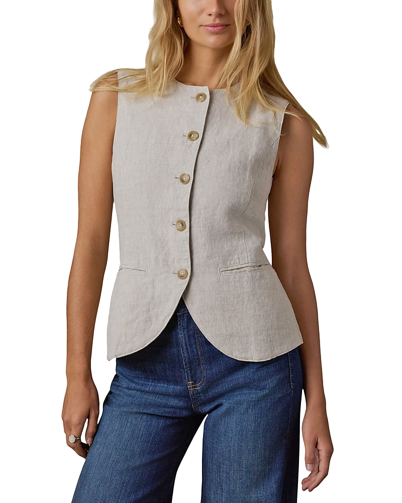 Faherty Sun Strider Linen Vest