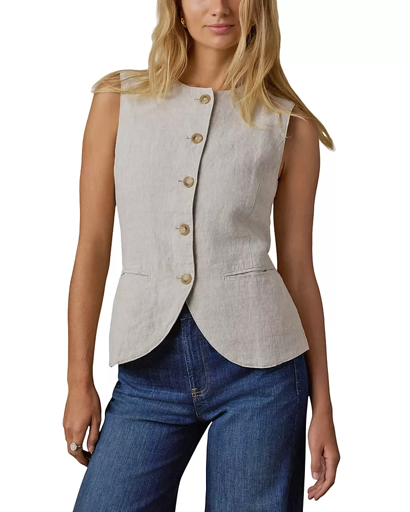 Faherty Sun Strider Linen Vest